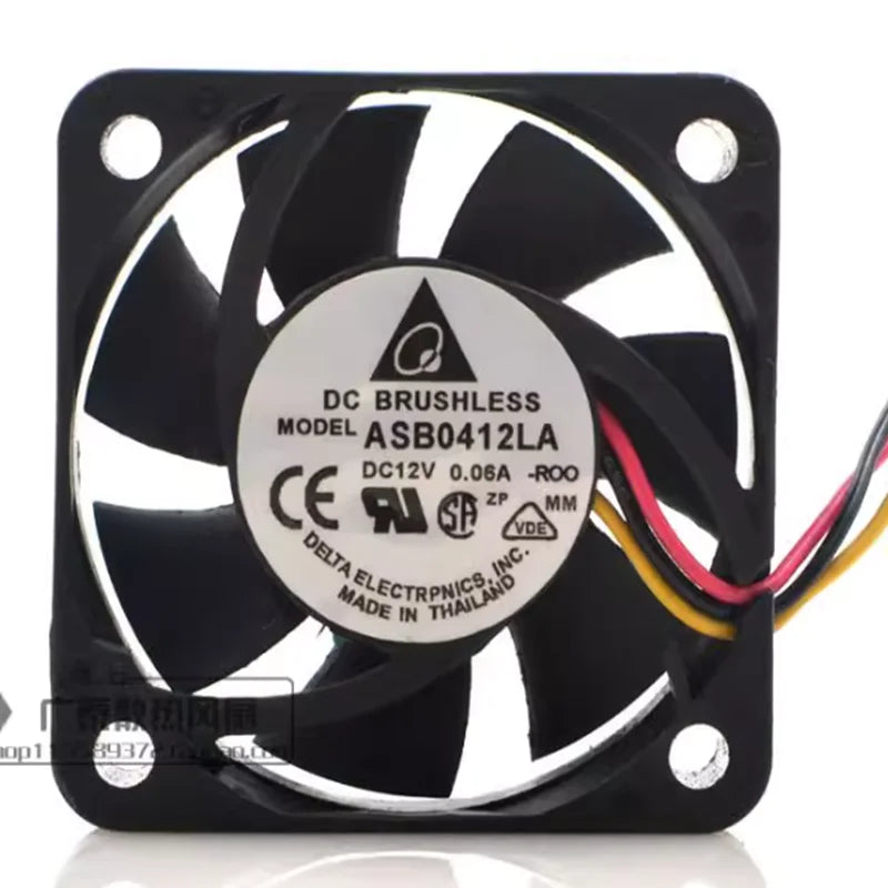 1PCS-5PCS  ASB0412LA 4CM Fan Ultra Quiet 40*40*10 DC12V 0.06A Cooling Small Fan 2 Wires 3 Wires 4 Wires