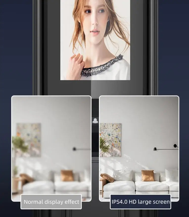 Tuya Fully Automatic Smart Door Lock with 3D Face & Fingerprint Recognition Security for Aluminum & Wood Doors Wifi Connected