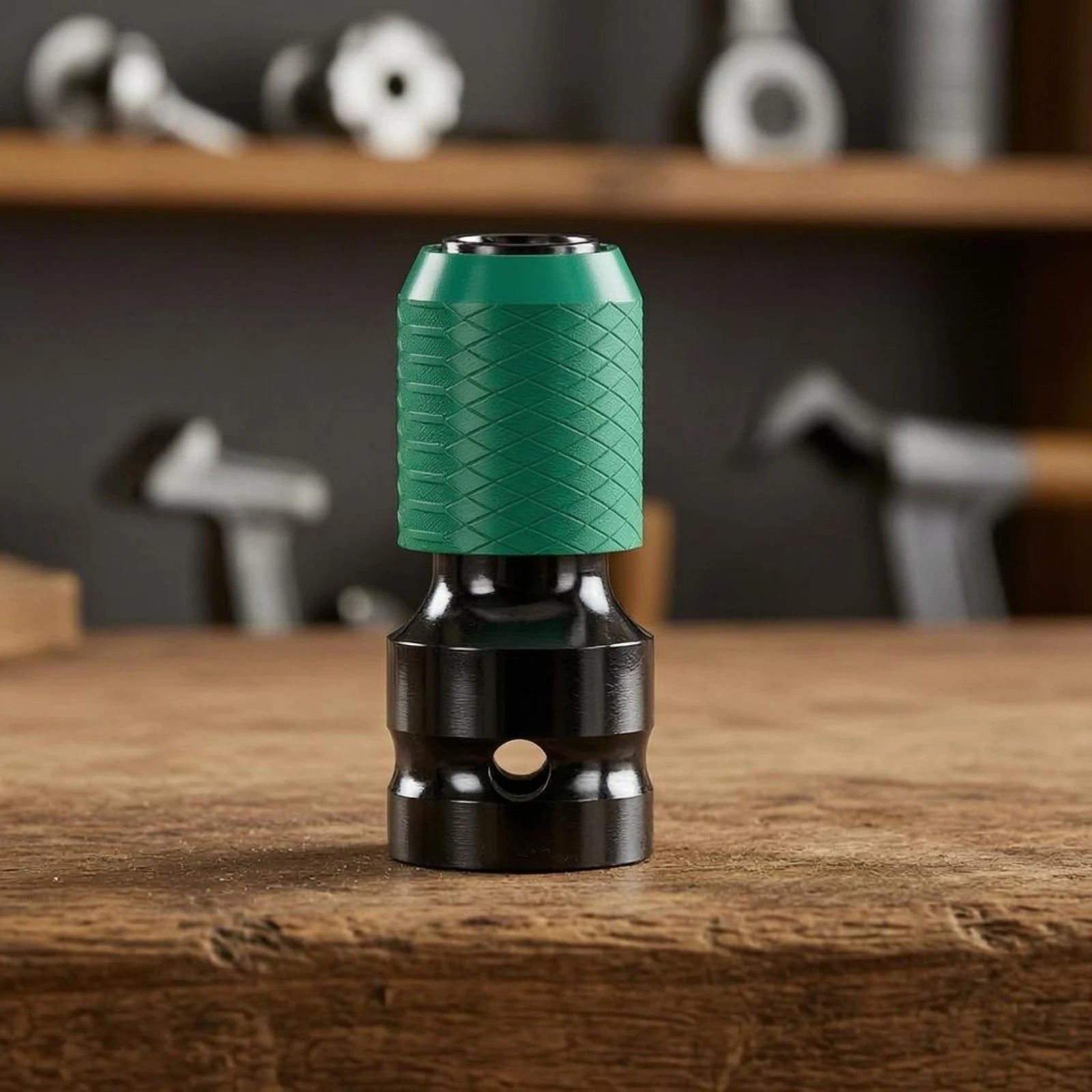 Telescopic Adapter Head Knurled Hex to Square Socket Adapter Tool Accessory High Force Long-Lasting