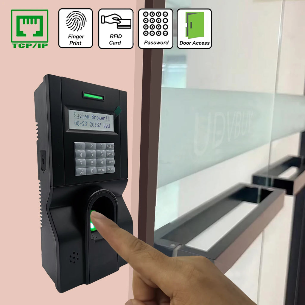 F8 Biometric Fingerprint Door Access Control System Lock Controller & RFID Card Time Attendance Terminal