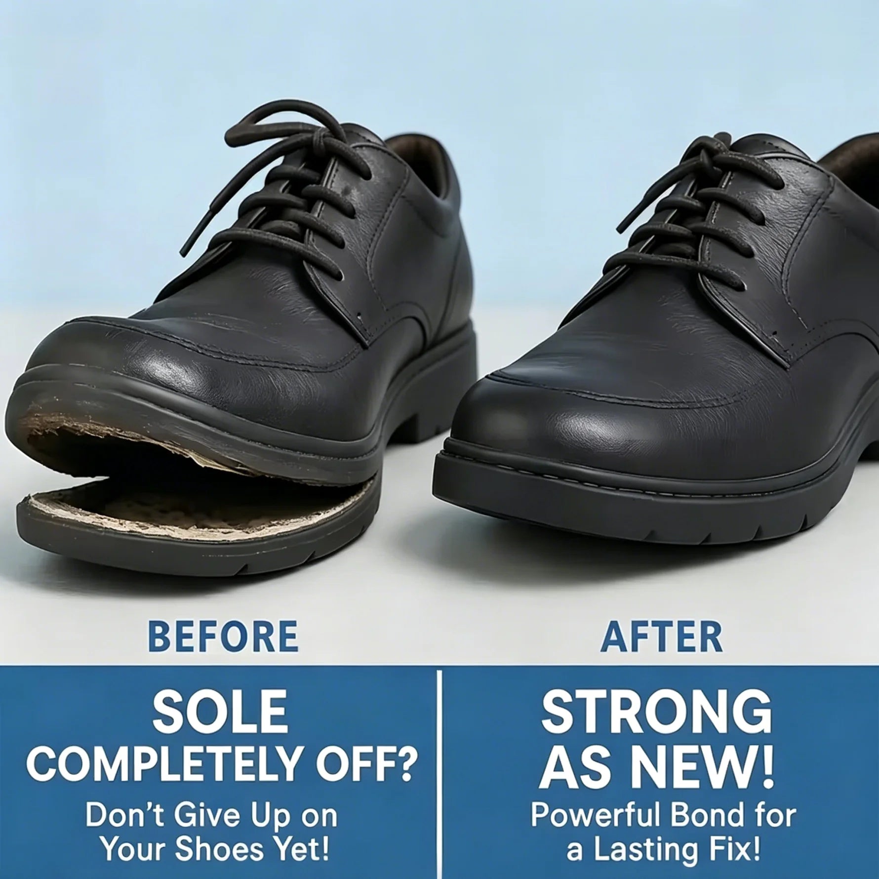 Multi-Purpose Shoe Repair Adhesive, Waterproof Strong Glue for Soles, Leather, Rubber & Canvas,  Cracks on All Footwear