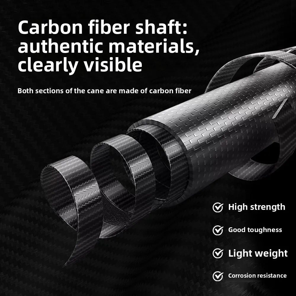Kids Carbon Fiber Trekking Pole Single Pack Lightweight Telescopic Hiking Stick 62-100cm Adjustable EVA Handle Outdoor Gear