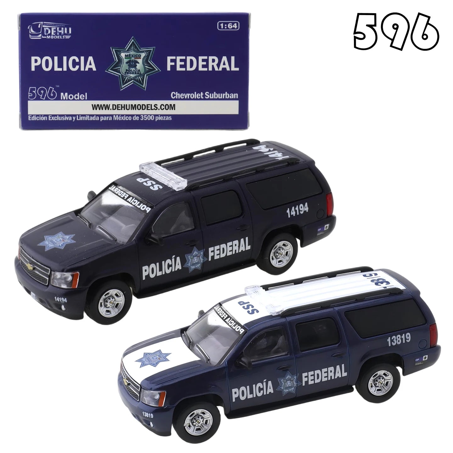 596 1/64 Chevrolet Sabon Federal Police Car of The Mexican Federation Car Alloy Motor Vehicle Diecast Metal Model Kids Toys Boys