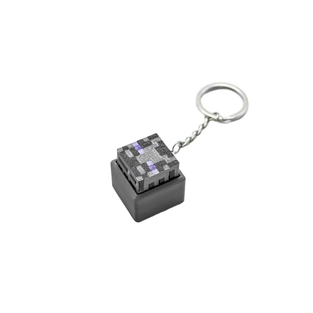 3D Printed Mini Cheese Keyboard Clicker Keychain Fidget Button Stress Relief Keyring Toy Gift Keychain Accessory