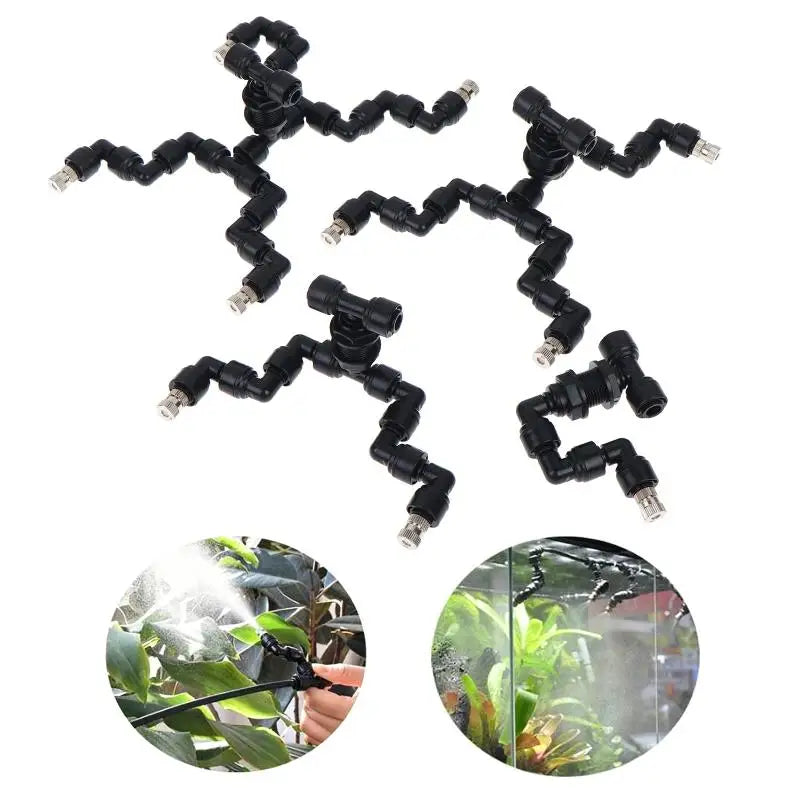 0.3mm Connect With 6.35mm Pipe 4 Head Garden Watering Reptile Fogger Mister With Quick Connecting Nozzle