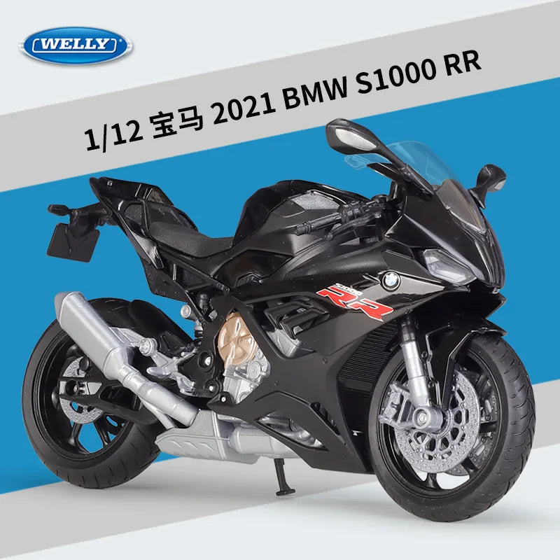 New Product 1/12 BMW S1000RR Heavy Machine Motorcycle Simulation Alloy Car Model Toy Model Scene Matching Display Ornament Gift