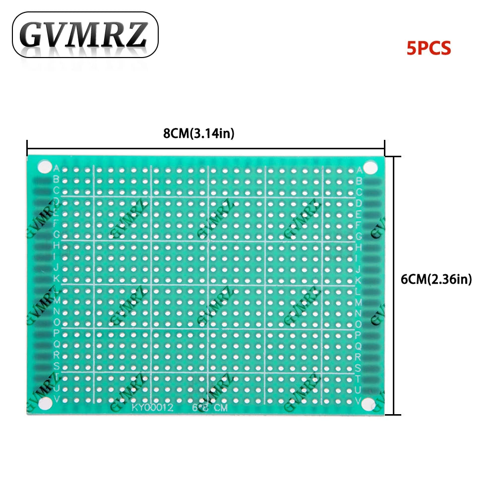 Single Sided Green PCB Prototype Board Universal Through Hole Perfboard for DIY Electronic Projects