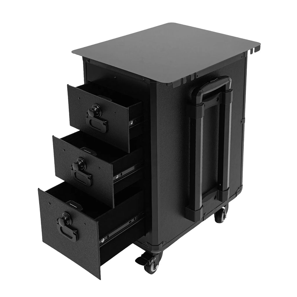 Rolling Makeup Case with Combination Lock Makeup Case 20kg Load with 4 Universal Wheels