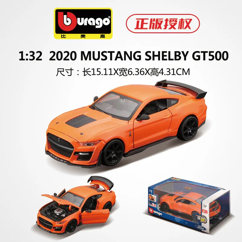 Bburago Alloy Car Model For Collector Bburago1:32 Rafa Supercar Mustang Pullback Sound And Light Version Alloy Simulation Car Mo