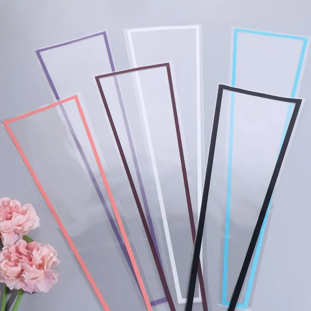 50PCS Transparent Flower Packaging Bag Waterproof Plastic Bag Wrapping Paper Package Supplies Bouquet Packing Material Wedding