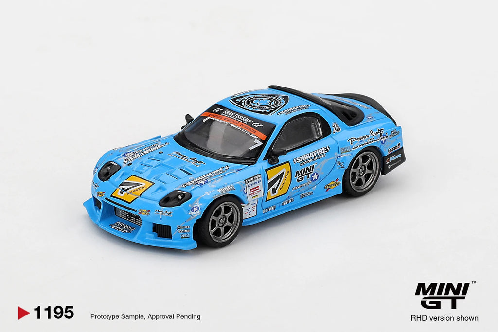 MINIGT 1:64 Mazda RX-7 RE-Amemiya 2025 D1GP MGT01195-CH Car Alloy Toys Diecast Metal Model for Children