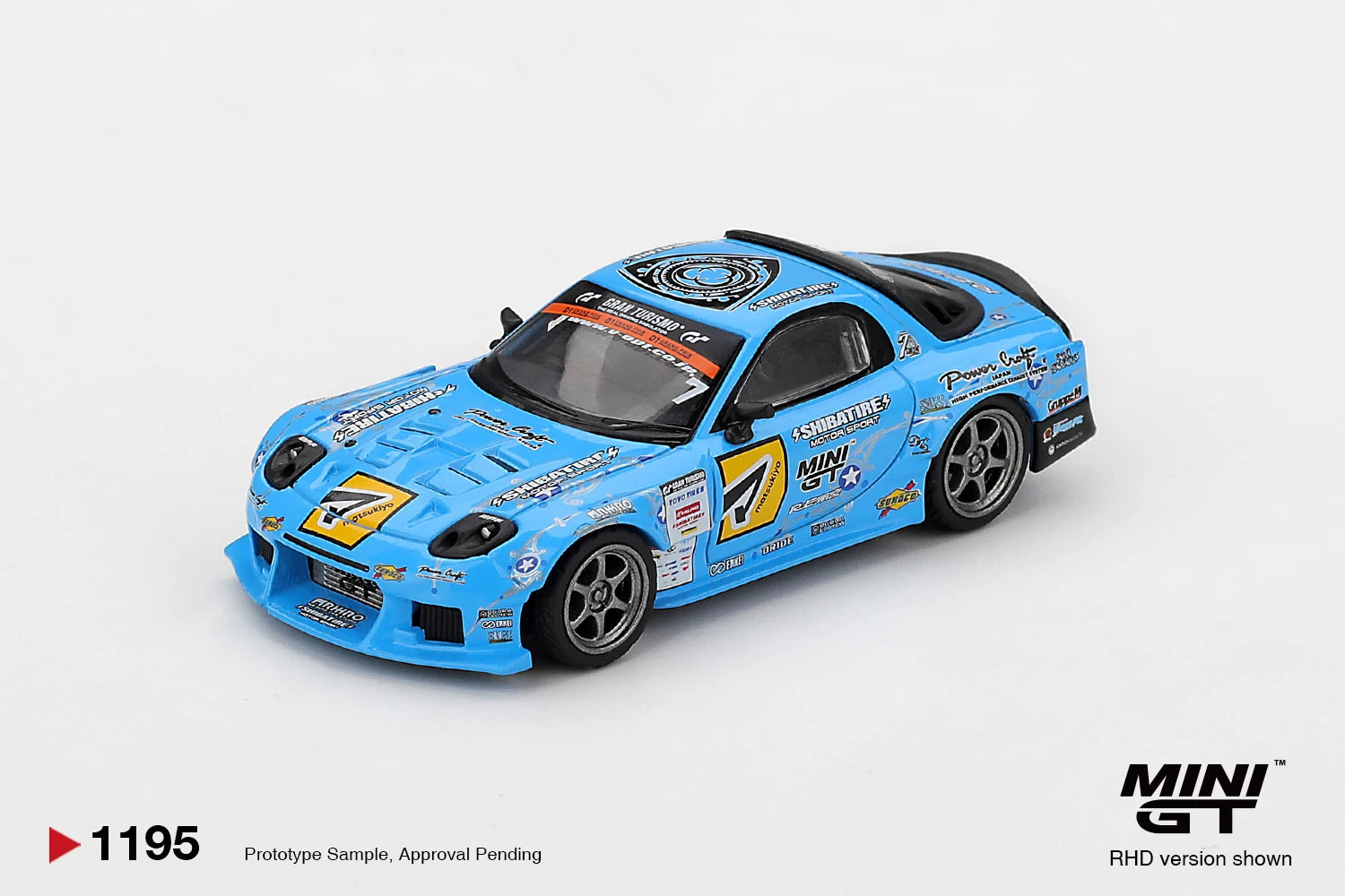 MINIGT 1:64 Mazda RX-7 RE-Amemiya 2025 D1GP MGT01195-CH Car Alloy Toys Diecast Metal Model for Children