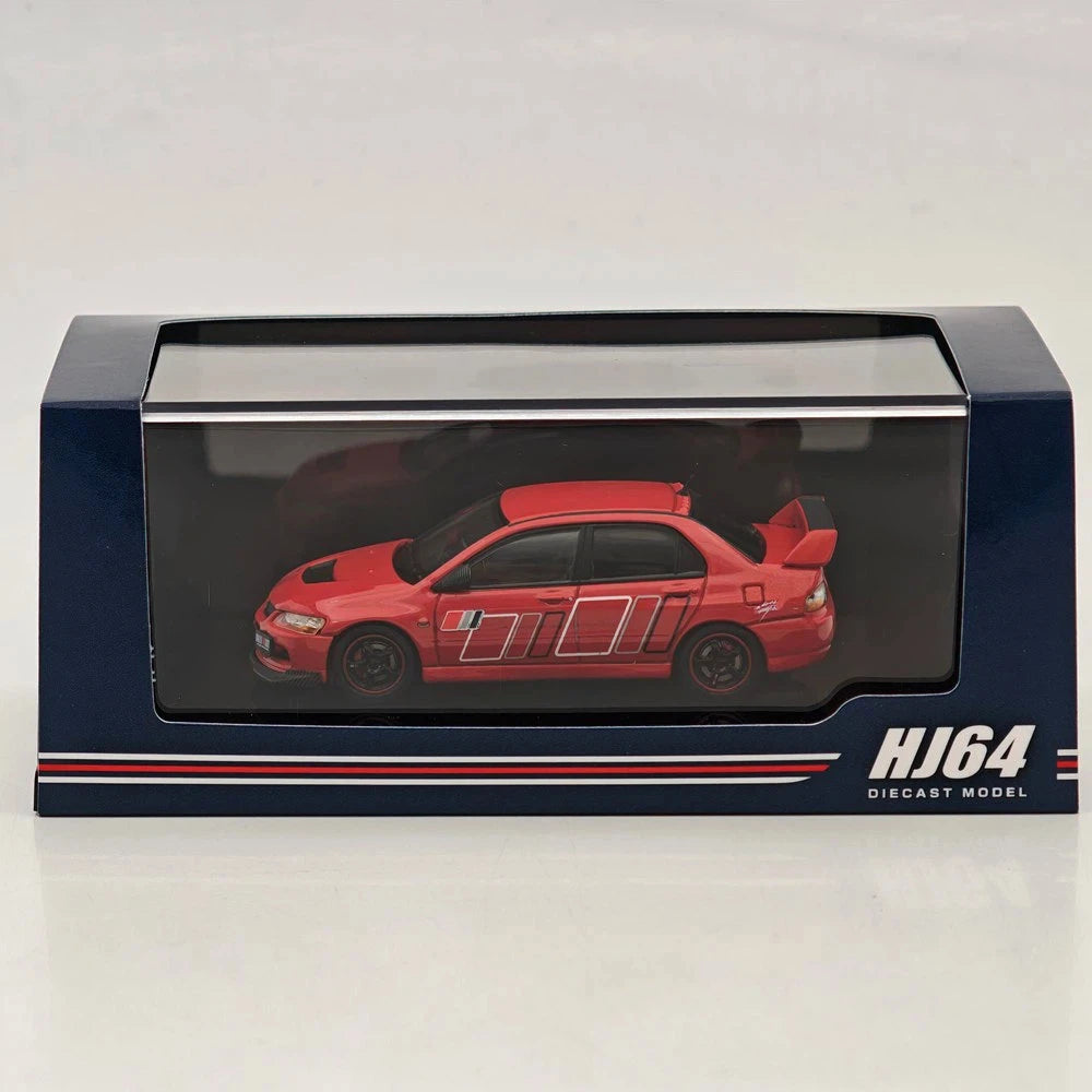 Hobby Japan 1:64 Lancer GSR Evolution IX RALLIART Red Solid HJ646054R Diecast Model Car Limited Collection Toy Vehicle Models
