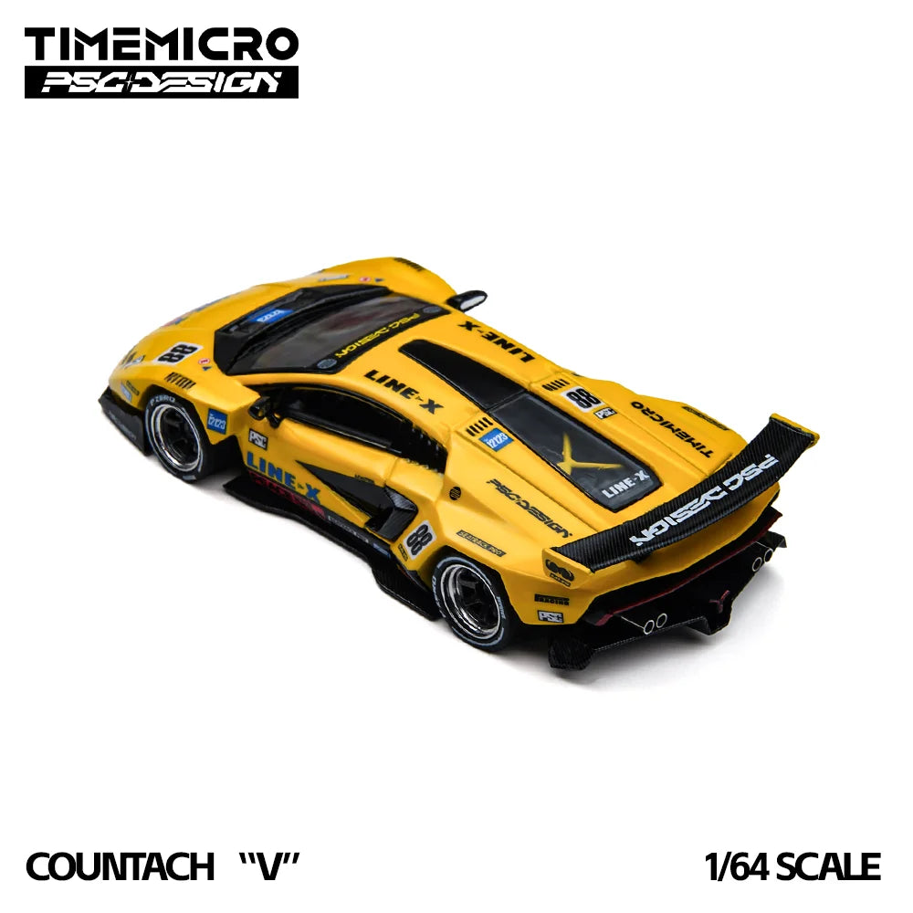 *Pre-order*TimeMicro 1:64 Countach "V" GT Tribute Alloy Diecast Model Realistic Mini Supercar Diorama Decor Collectible Car Toy
