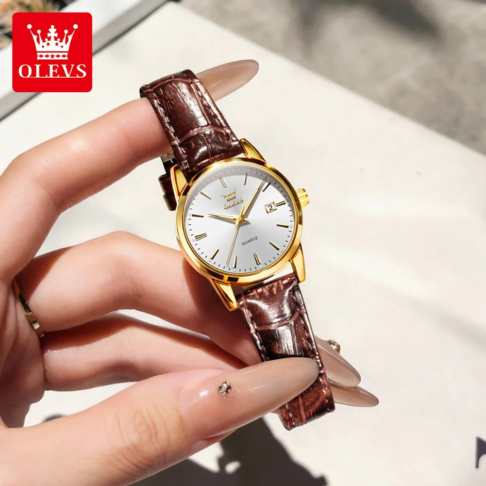 OLEVS 6898 Women Watch Original Quartz Watches Waterproof Luminous Date Watch Bracelet Set Ladies' Gift 2026 New Color Reloj