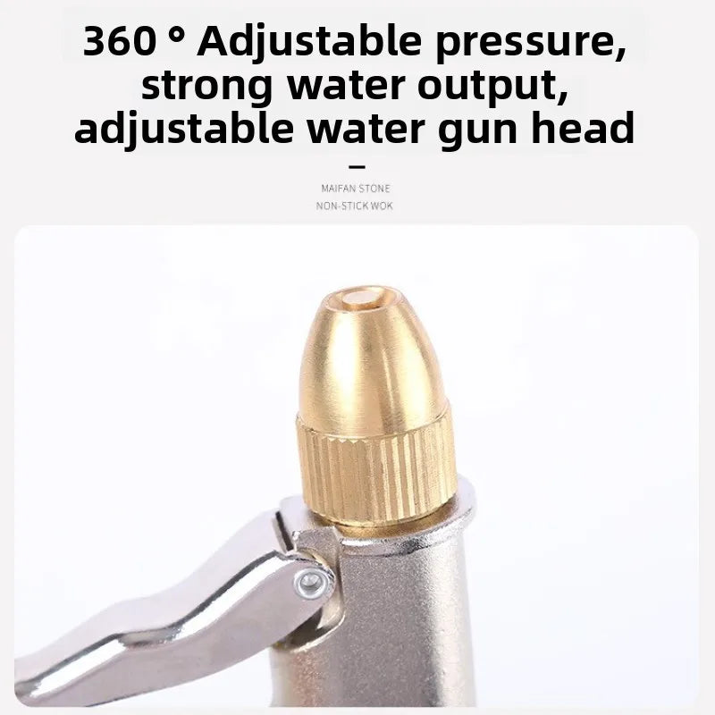 High Pressure Water Spray Gun Metal Brass Nozzle Garden Hose Pipe Lawn Car Wash Sprayer Sprinkler Car Wash Tool Water Guns