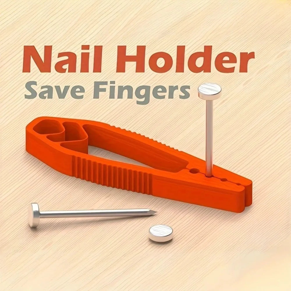 Portable Nail Fixer Tool Plastic Woodworking Nail Fixer for Safe Hammering Woodworking Home Repair Protect Fingers One Hand Use