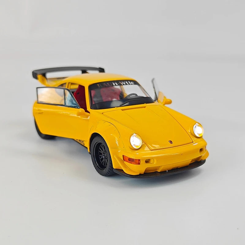 1:32 Simulation Porsche 964 Alloy Car Model Ornament Collection, Doors and Engine Cover, Trunk Can Open Supercar