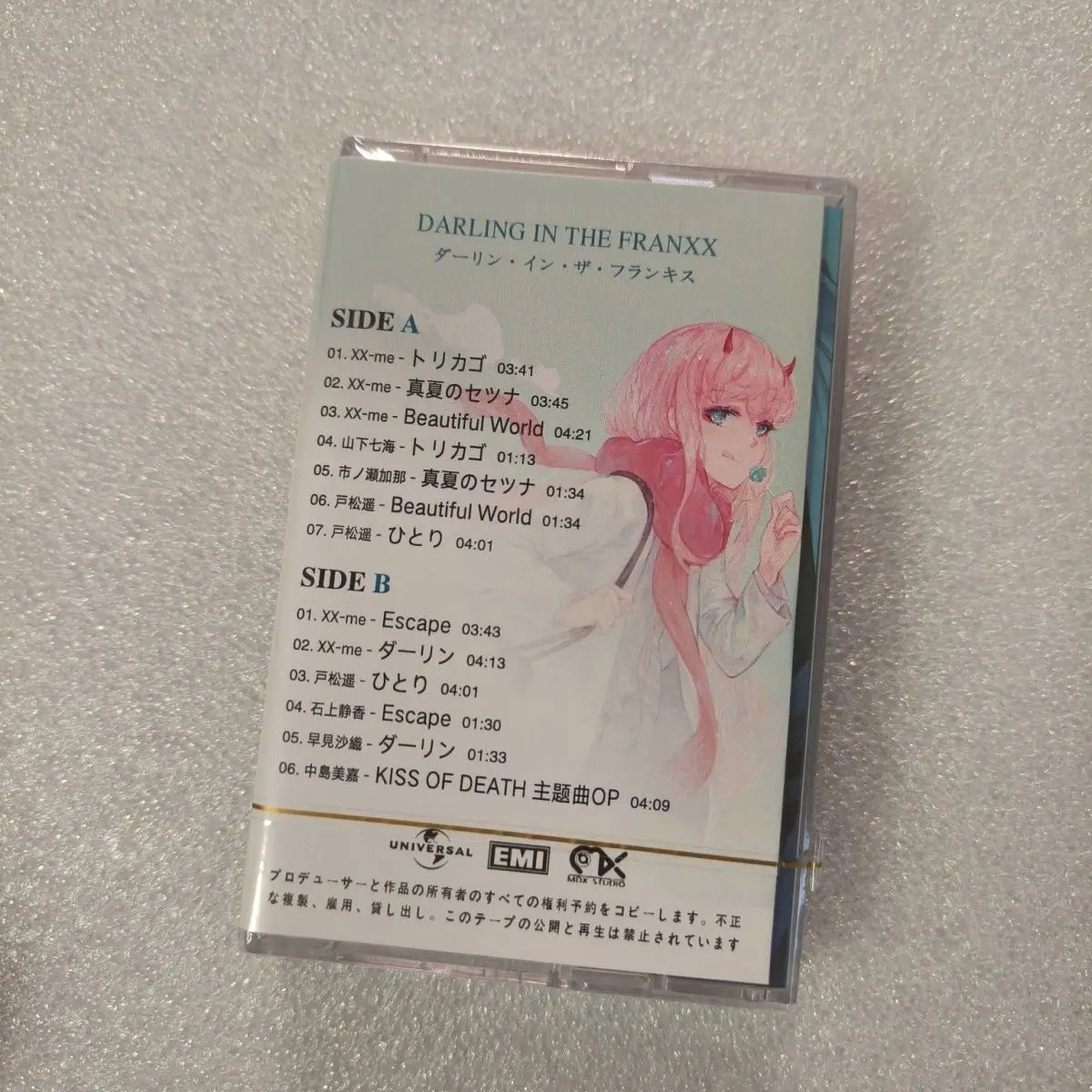 Anime DARLING in the FRANXX Asami Tachibana Music Tape Greatest Hits EP Vol1 Album Cassettes Cosplay Walkman Car Soundtracks Box