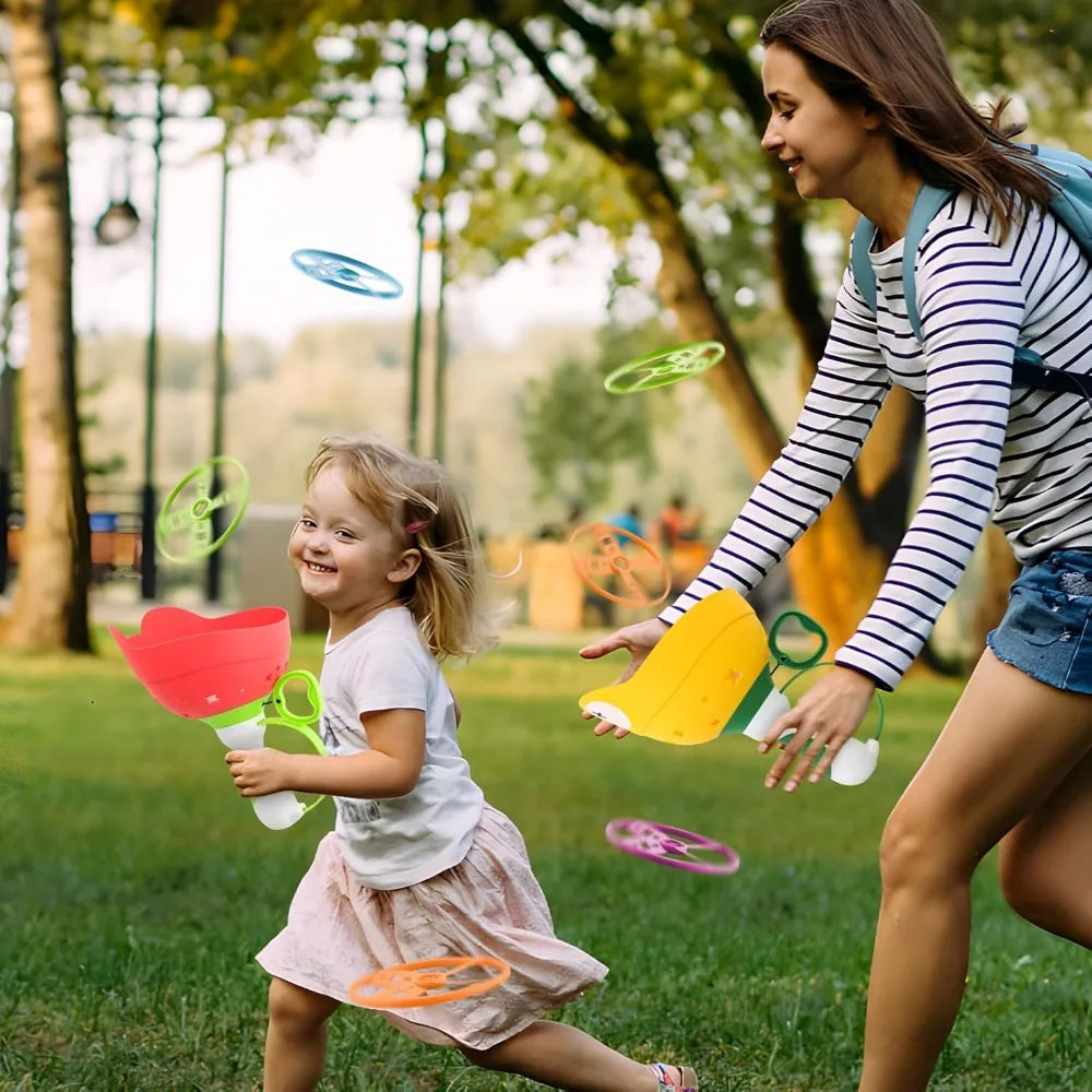 24 Pack Flying Discs Supplement Set - Compatible with Most Handheld & Foot-Powered Toys, 4 Vibrant Colors