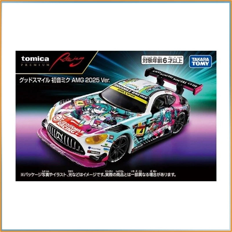 Genuine Tomica Racing Series Hatsune Miku Mercedes-Benz Amg  Hk Exclusive Die-Cast Alloy Car Model Toy Gift
