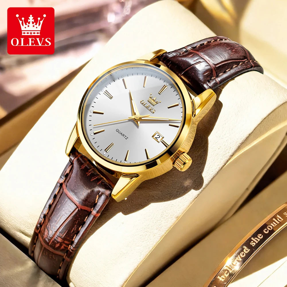 OLEVS 6898 Women Watch Original Quartz Watches Waterproof Luminous Date Watch Bracelet Set Ladies' Gift 2026 New Color Reloj