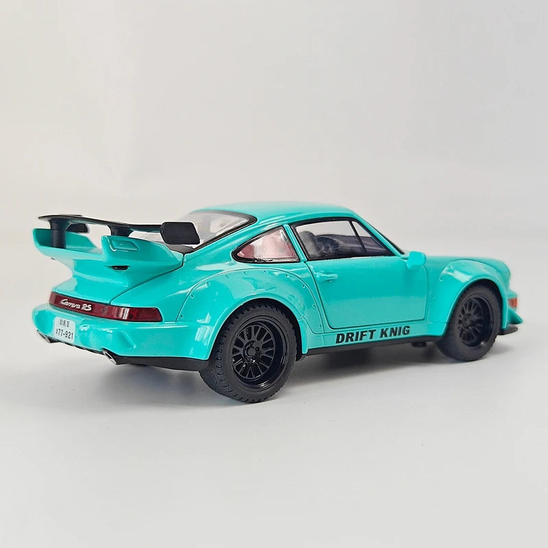 1:32 Simulation Porsche 964 Alloy Car Model Ornament Collection, Doors and Engine Cover, Trunk Can Open Supercar