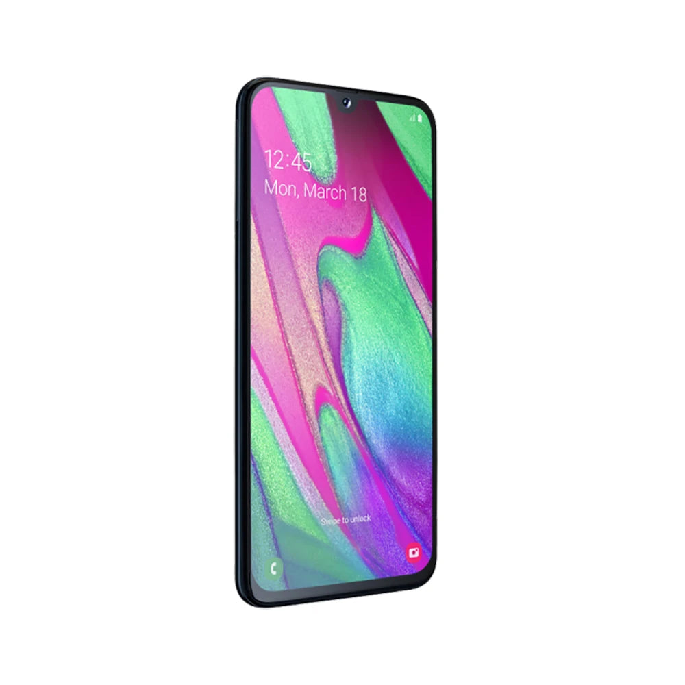 Refurbished Samsung Galaxy A40 Smart Android Phone Global Edition 2SIM 5.9-inch AMOLED 25MP Samsung Smartphone 3100mAh 15WUnlock