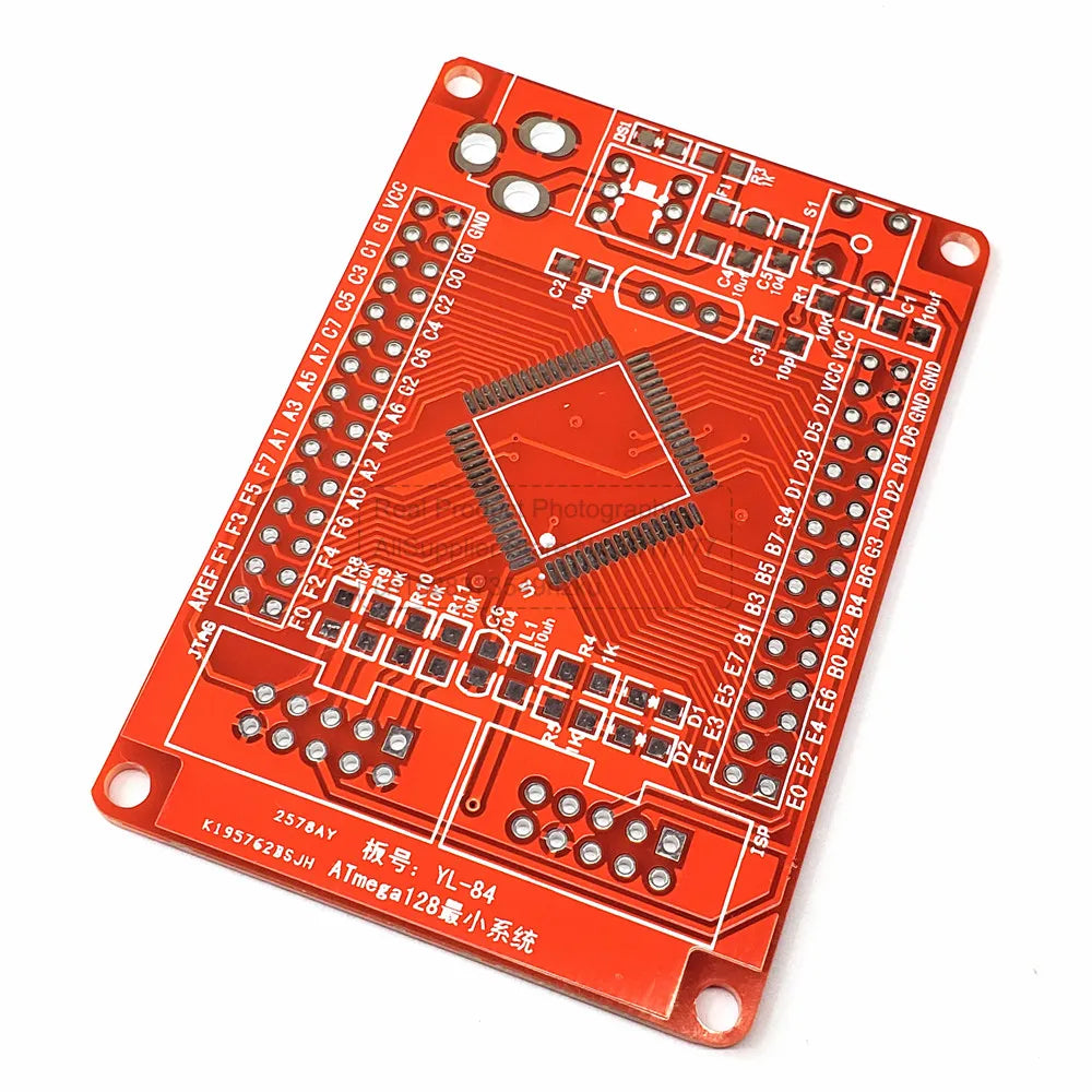 AVR Developments Board Minimum System PCB Board for ATMEGA128 PCB Develop Empty Red Board Wholesale