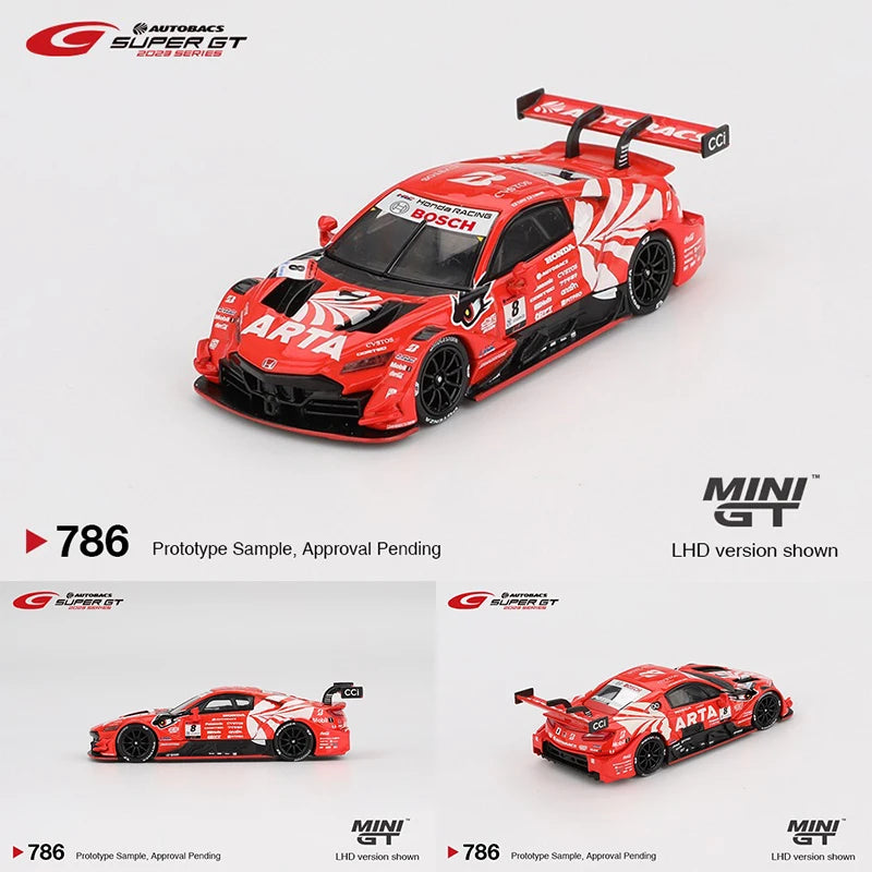MINIGT 1:64 Nissan Z GT500 Honda NSX GTR SuperGT Series Diecast Diorama Model Collection Miniature Toys 786 787 992 861 857