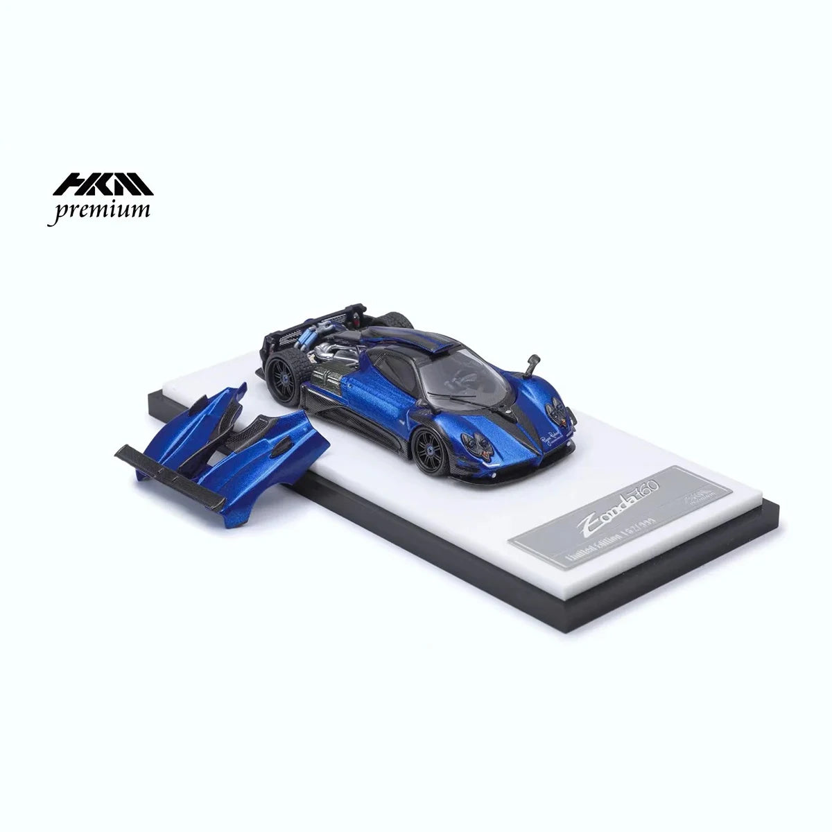 HKM Premium 1:64 Pagani Zonda 760 Diecast Model Car Collection (3 Variants: Green/White/Blue) With Openable Rear Hood In Stock