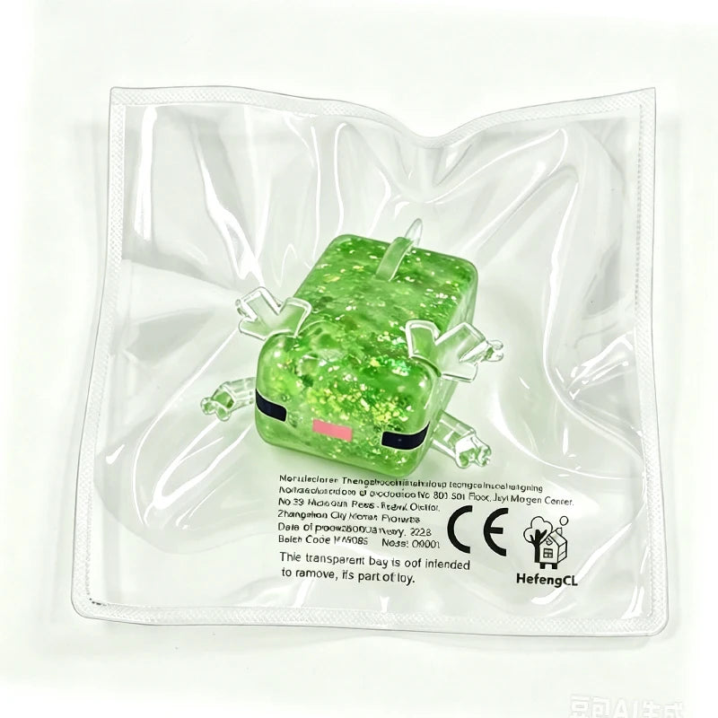 HefengCL Glitter Square Mini Axolotl Fidget Squishy TABA Maltose Sensory Stress Relief Toy Office Classroom Holiday Kids Gift