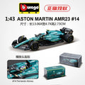 Bburago 1:43Aston Martin AMR25 (2025) /AMR23(2023)14 Fernando Alonso F1 Formula Car Static Diecast Alloy Model