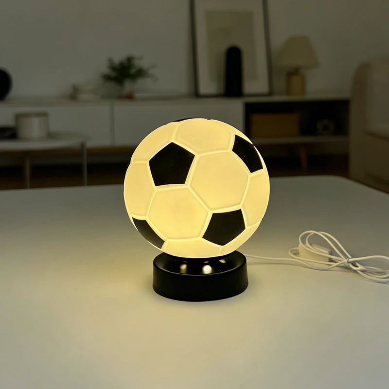 Football LED High-End Creative Gift Table Lamp New Year Kids Fans Boys Girls Birthday Desktop Ornament Decor Lamp