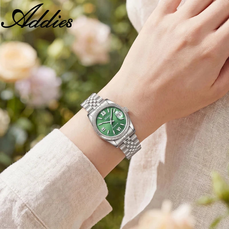 Addies High Quality Luxury Watch for Women Sapphire Glass 316L Stainless Steel BGW9 Luminous 50m Waterproof Ladies Quartz Watch