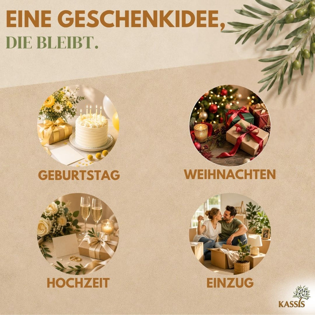 Kochlöffel aus Olivenholz (31 cm) | Massiver Holzlöffel zum Kochen & Servieren