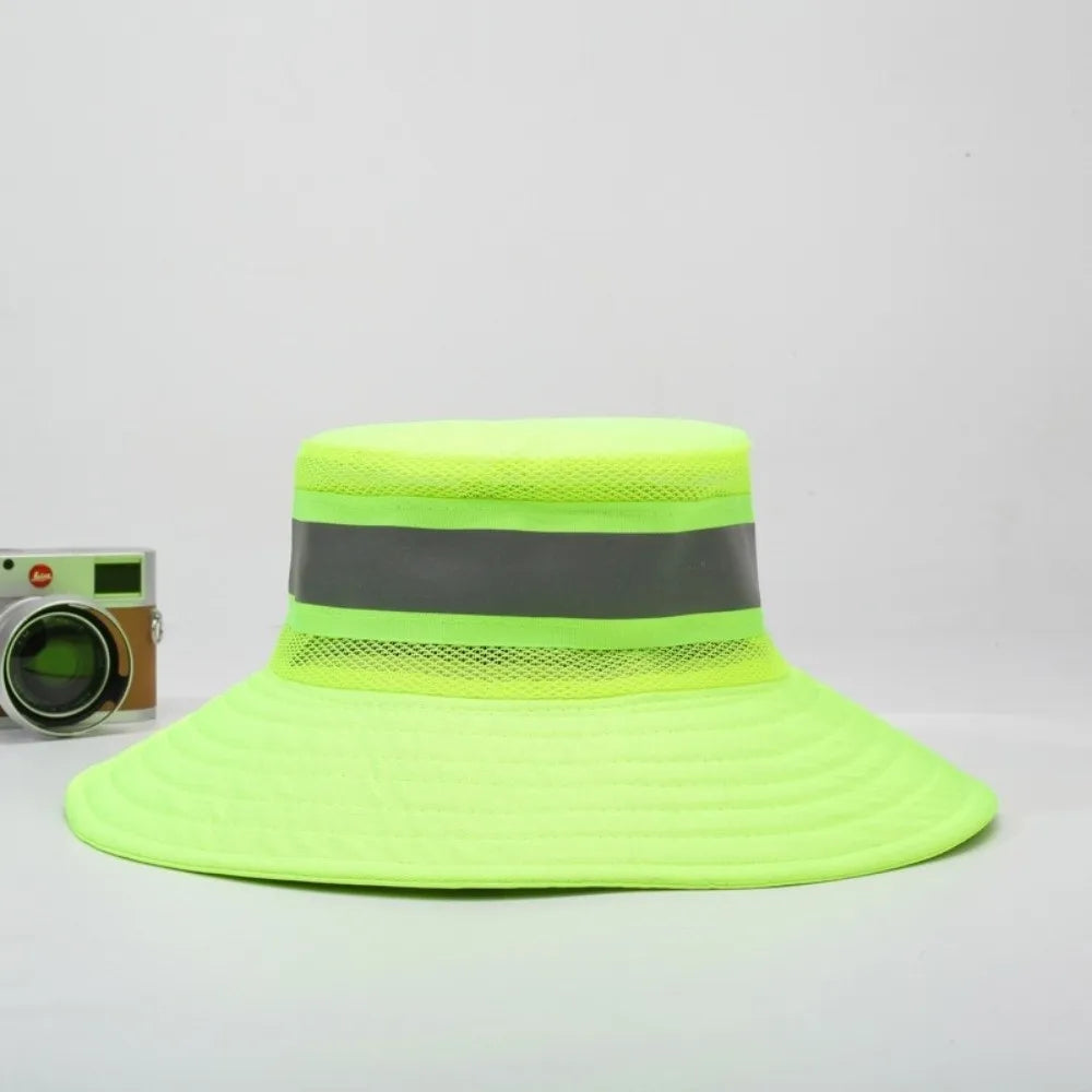 Adjustable Design Reflective Sun Hat UV Protection Sun Protection Anti-UV Bucket Hat Neck Shawl Large Brim