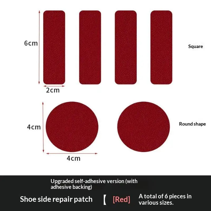 6Pcs Shoe Repair Patches For Heel And Inner Lining Wear Self-Adhesive Repair Stickers For Sneakers Shoes