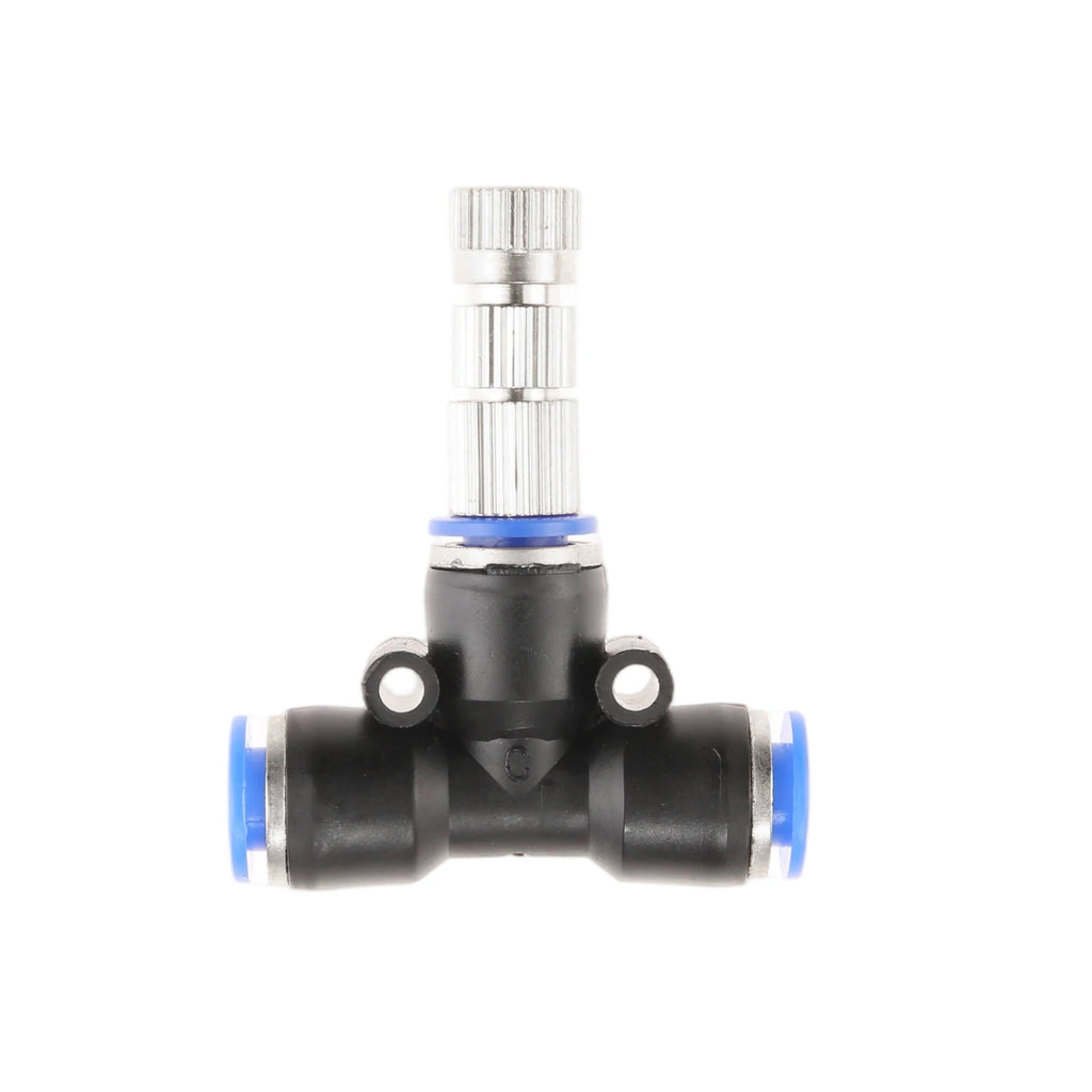 20 Pcs/set Misting Nozzles Kit 0.3mm Misting System Heads with 1/4" Water Misting Nozzle Tees Sprayer for Outdoor Cooling System
