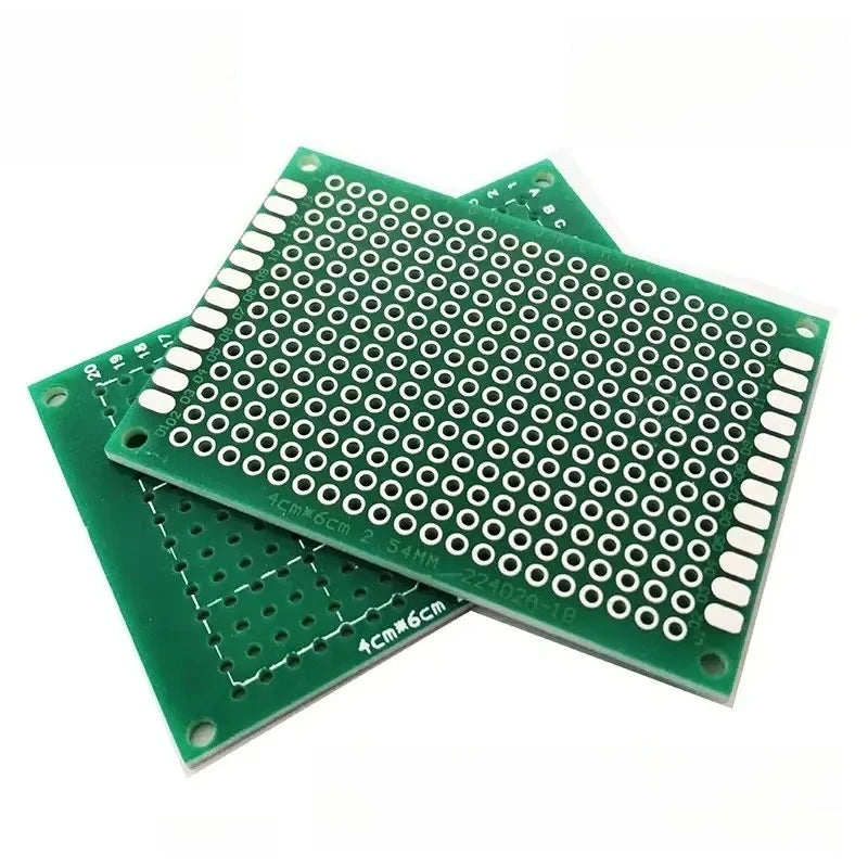 5PCS PCB Board Kit Single Sided PCB 2x8 3x7 4x6 5x7 6x8 10x10 10x15 10x22 12x18 15x20cm Breadboard Plate DIY Soldering Project