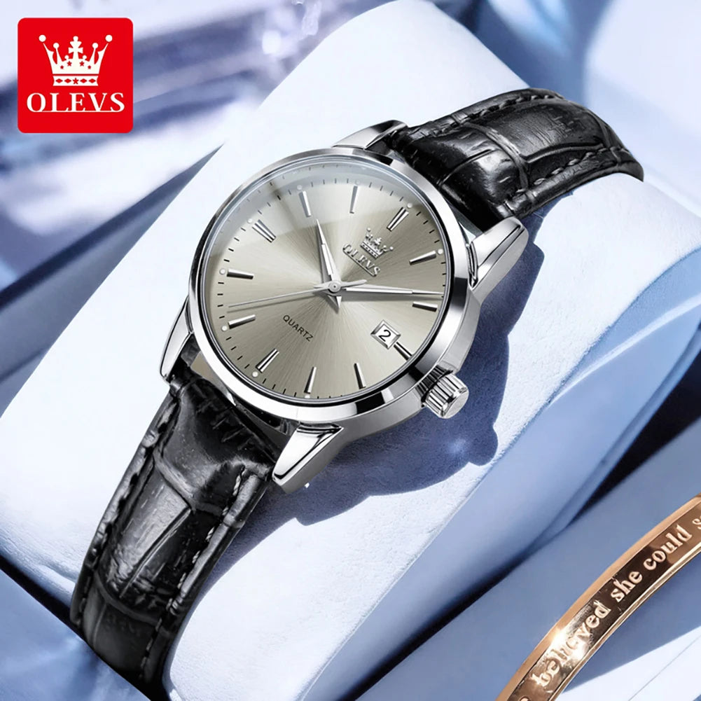 OLEVS 6898 Women Watch Original Quartz Watches Waterproof Luminous Date Watch Bracelet Set Ladies' Gift 2026 New Color Reloj