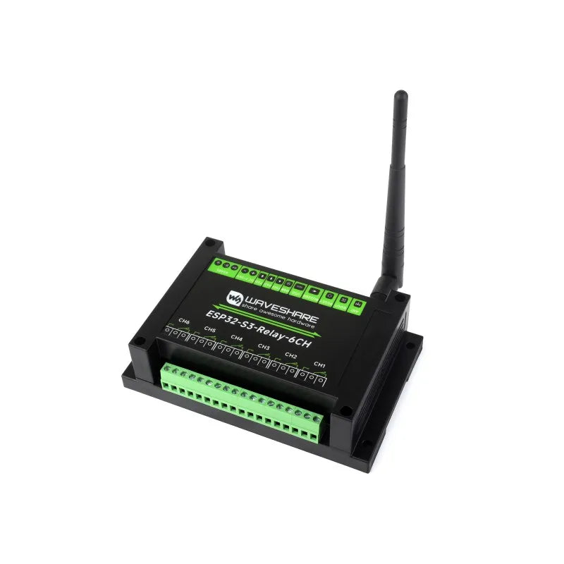 Industrial 6 relay Channel ESP32-S3 WiFi Relay Module Supports WiFi Bluetooth RS485 control Onboard RS485 Pico HAT interfaces