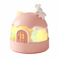 Cartoon Bunny Star Projector, Night Light Music Box for Kids, Rotating Galaxy Lamp, Girls Bedroom Ceiling, Timer