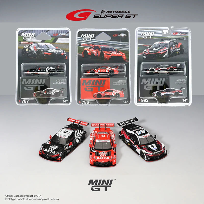 MINIGT 1:64 Nissan Z GT500 Honda NSX GTR SuperGT Series Diecast Diorama Model Collection Miniature Toys 786 787 992 861 857