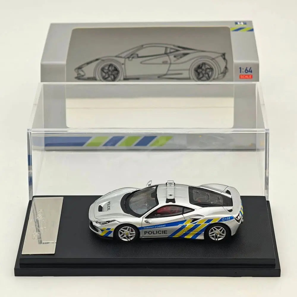 HM 1/64 Scale F8 Tributo Supercar Diecast Toy Car Model Collectible Gift Miniature Hobby