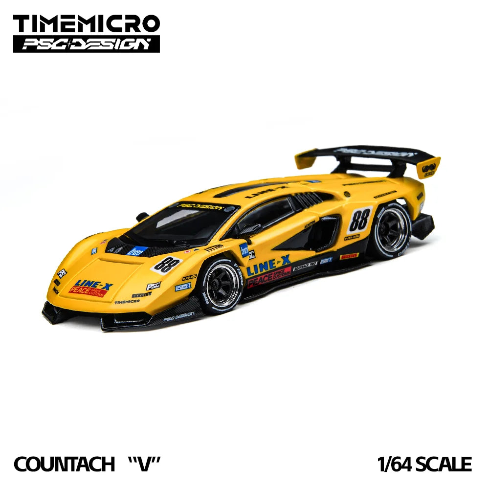*Pre-order*TimeMicro 1:64 Countach "V" GT Tribute Alloy Diecast Model Realistic Mini Supercar Diorama Decor Collectible Car Toy