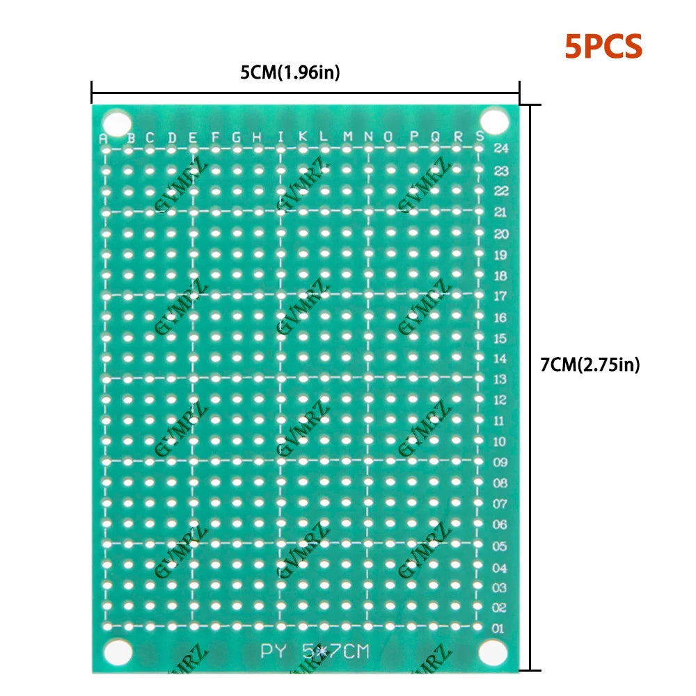 1PCS/5PCS  Single Sided 4x6cm 3x7cm Green PCB Prototype Board Universal Through Hole Perfboard for DIY Electronic 2x8cm