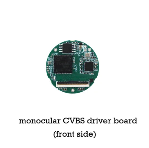 monocular driver board with cvbs interface for 0.39"/0.49"/0.5"/0.6"/0.72"/1.03" micro OLED displays