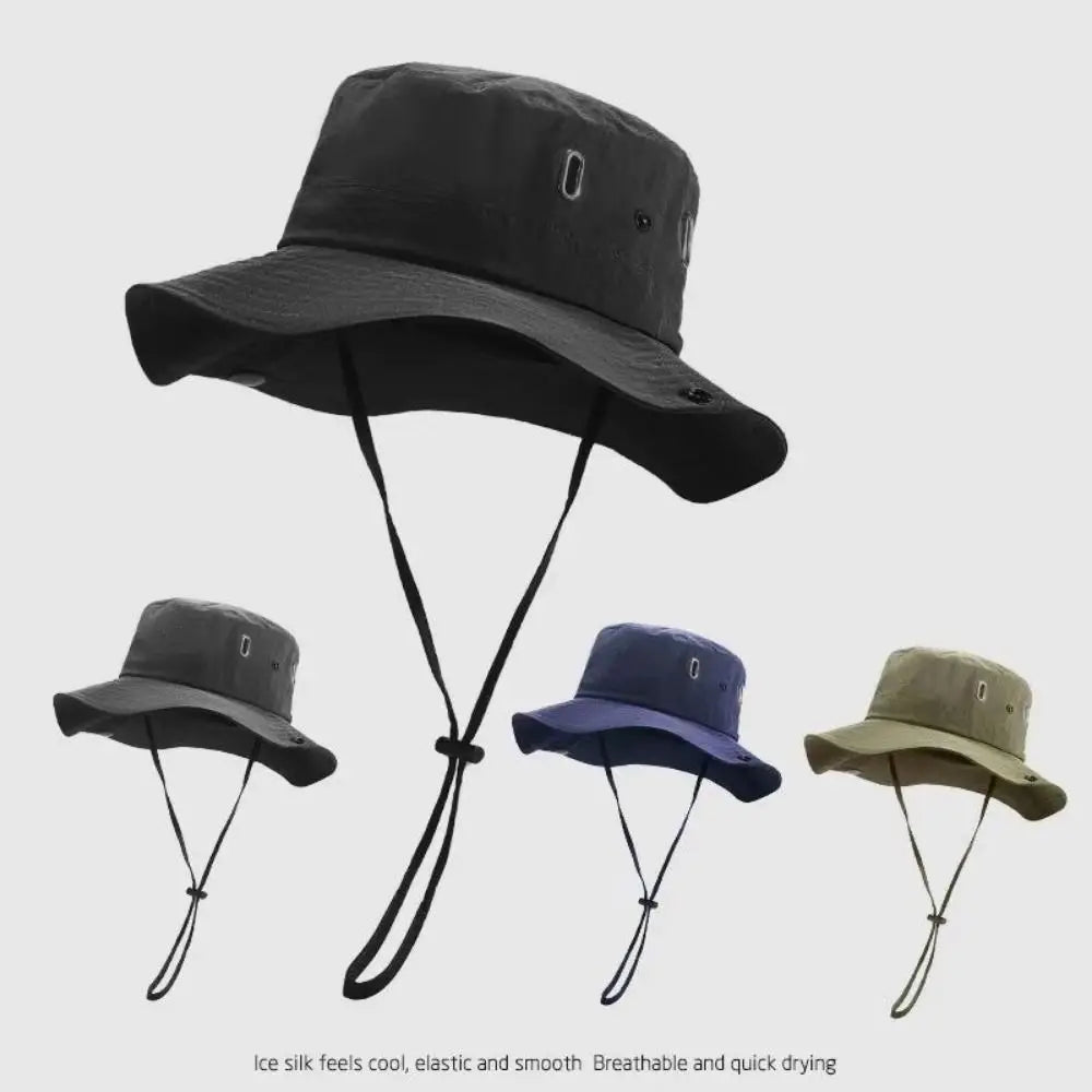 Unisex Design Quick Dry Men Sun Hat Breathable Foldable Full Face Mask Soft Material with Mask Fisherman Hat Hiking