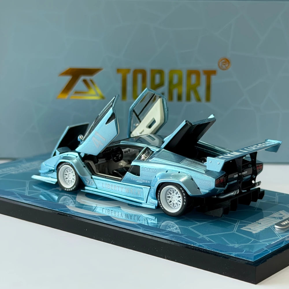 TOPART  1/64   Malaysia Exclusive LBWK Widebody Countach  Diecast Model Car